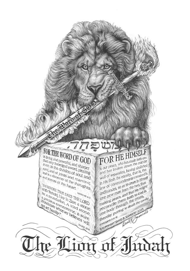 630x900 The Lion Of Judah Drawing - Lion Of Judah Drawing