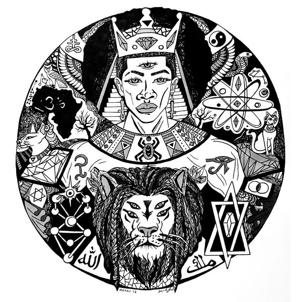 600x600 King Solomon And Lion Of Judah Drawing Art Print - Lion Of Judah Drawing