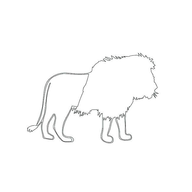 650x650 Lion Outline Drawing Pencil Animal At Com Free For Personal Use Baby - Lion Outline Drawing