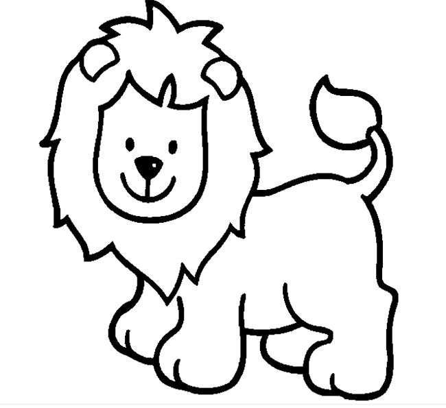 650x595 Lion Template - Lion Outline Drawing
