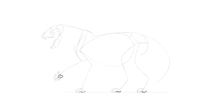 850x414 How To Draw A Roaring Lion Step - Lion Paw Drawing