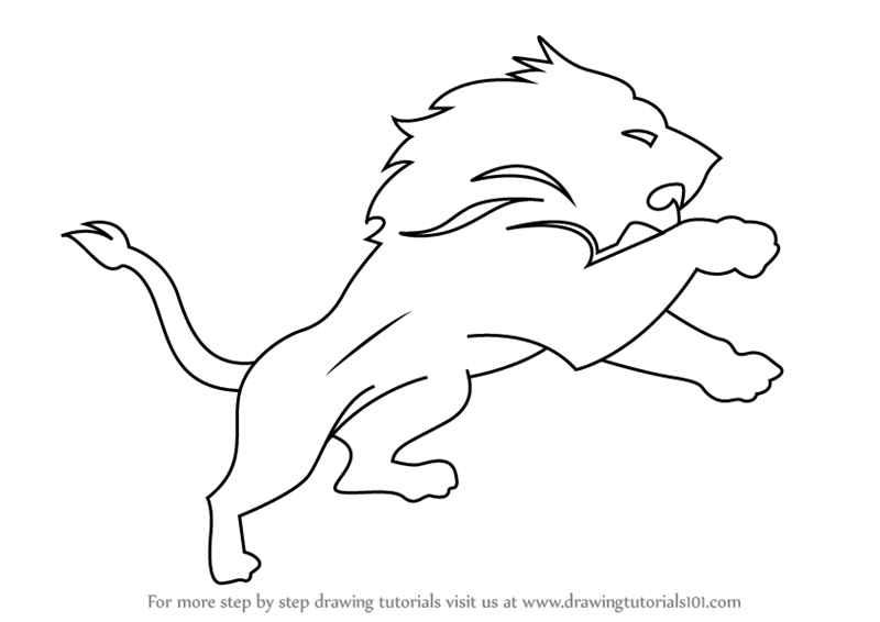 800x566 Learn How To Draw Detroit Lions Logo - Lion Pic Drawing