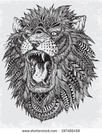 360x470 Lion, Drawing Shared - Lion Pic Drawing