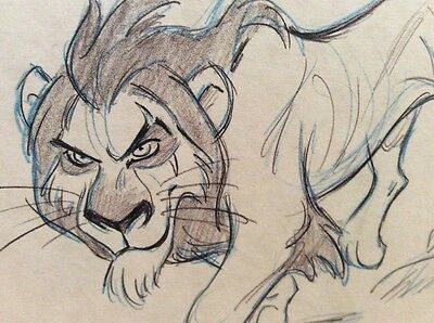 400x298 disney the lion king scar print portrait drawing artist signed - Lion Portrait Drawing