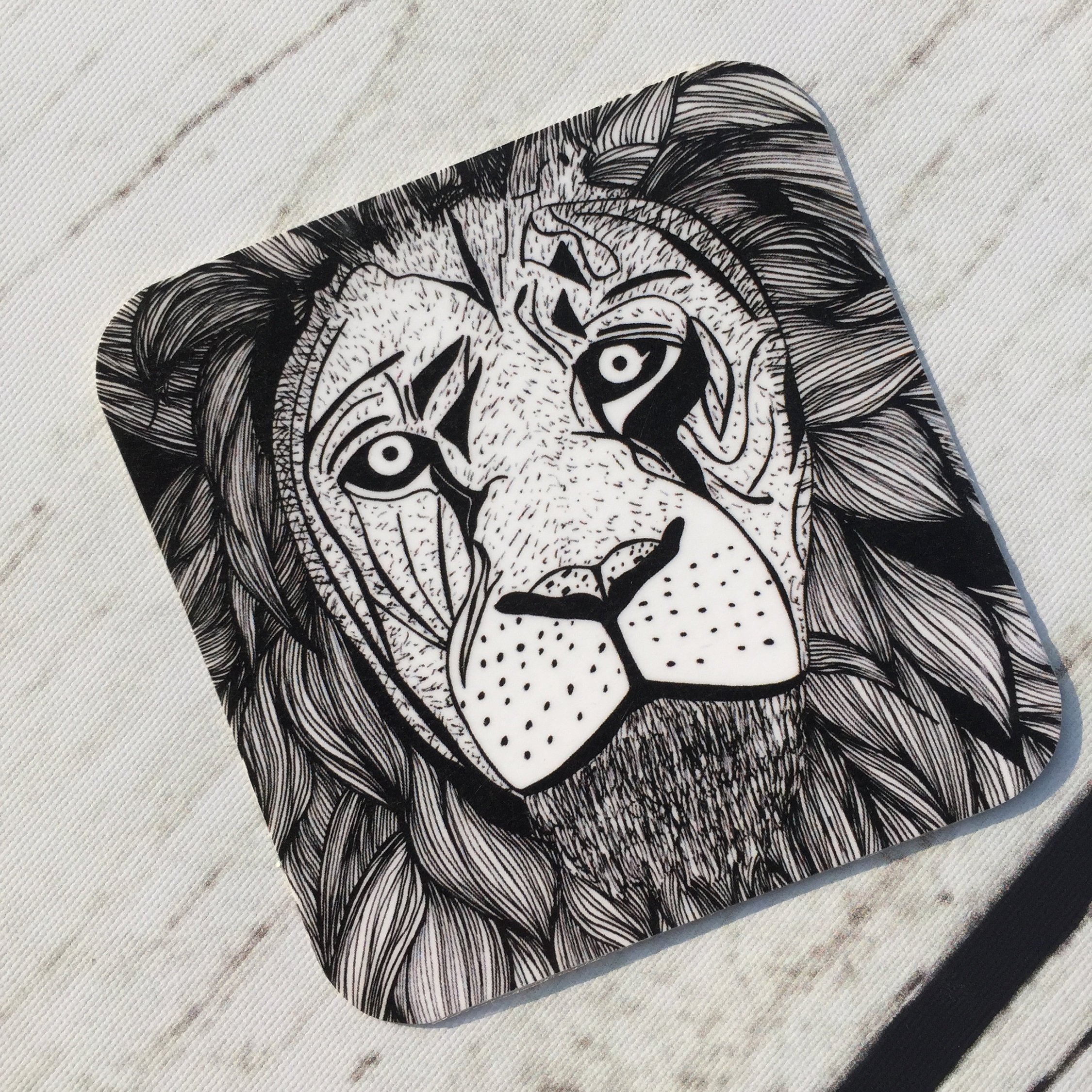 2250x2250 custom order elliott lion, lion pride contemplative zebra - Lion Pride Drawing