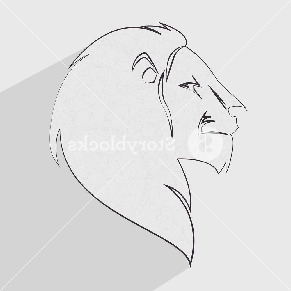 Lion Profile Drawing at PaintingValley.com | Explore collection of Lion