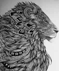 Lion Profile Drawing at PaintingValley.com | Explore collection of Lion ...