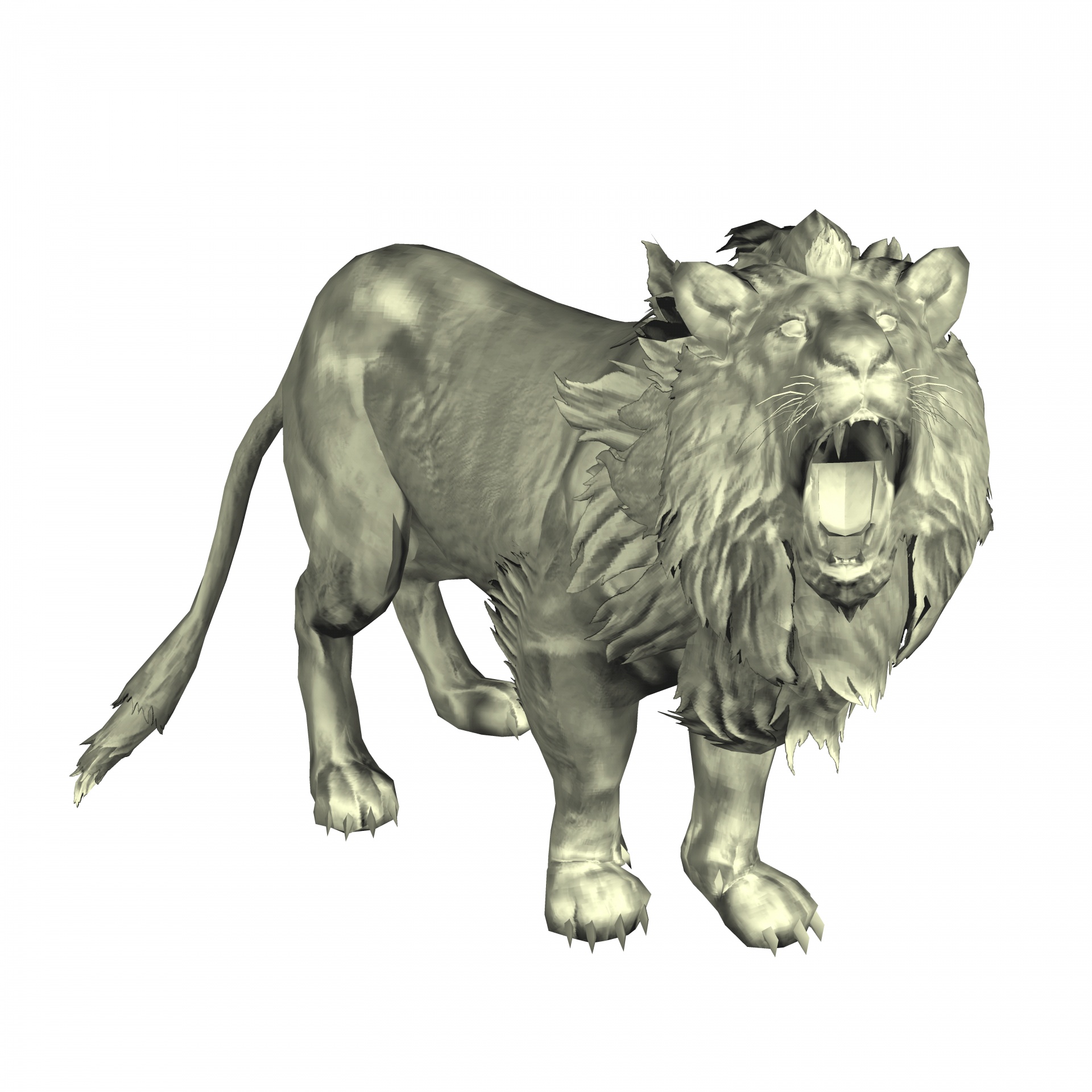 1920x1920  - Lion Roaring Drawing