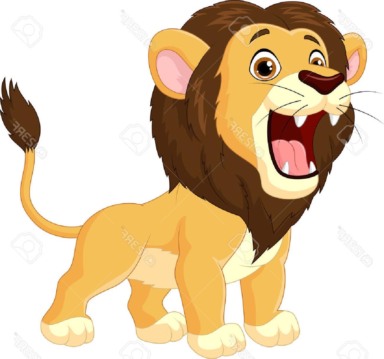 1300x1217 Cartoon Lion Roaring Stock Vector Drawing Images - Lion Roaring Drawing