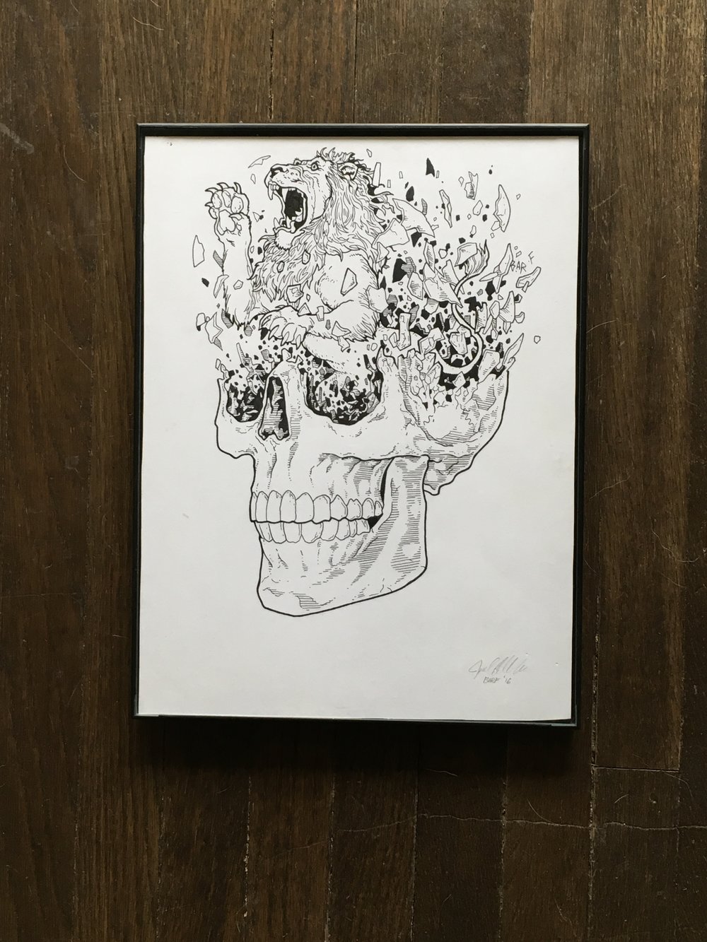 1000x1333 Tiny Lion Skull James Callahan - Lion Skull Drawing