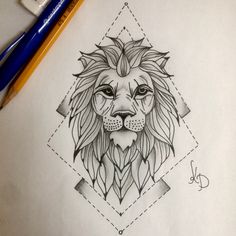 Lion Tattoo Drawing at PaintingValley.com | Explore collection of Lion ...