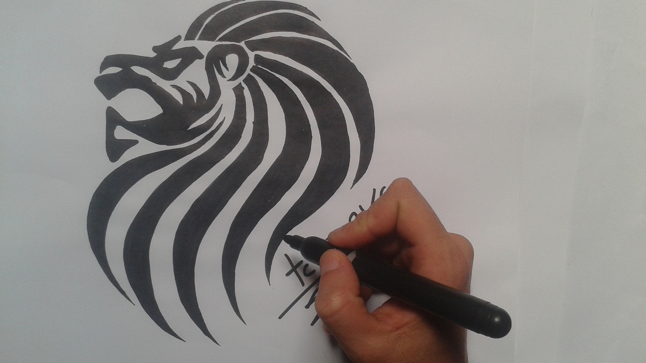 1280x720 How To Draw Lion Tattoo - Lion Tattoo Drawing