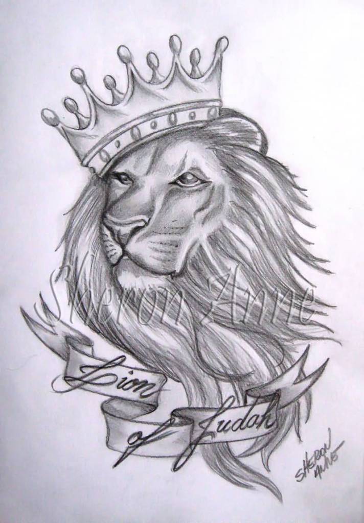 Lion With Crown Drawing at PaintingValley.com | Explore collection of