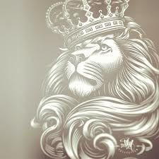 225x225 Lion With A Crown Drawing - Lion With Crown Drawing