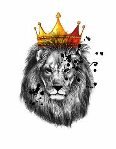 Lion With Crown Drawing at PaintingValley.com | Explore collection of ...