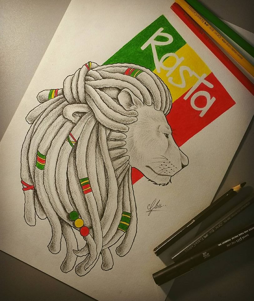 812x960 Glefferson - Lion With Dreads Drawing