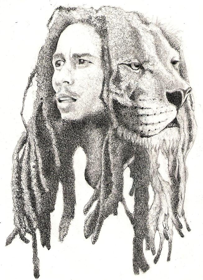 653x900 Lion Of Zion Drawing - Lion With Dreads Drawing