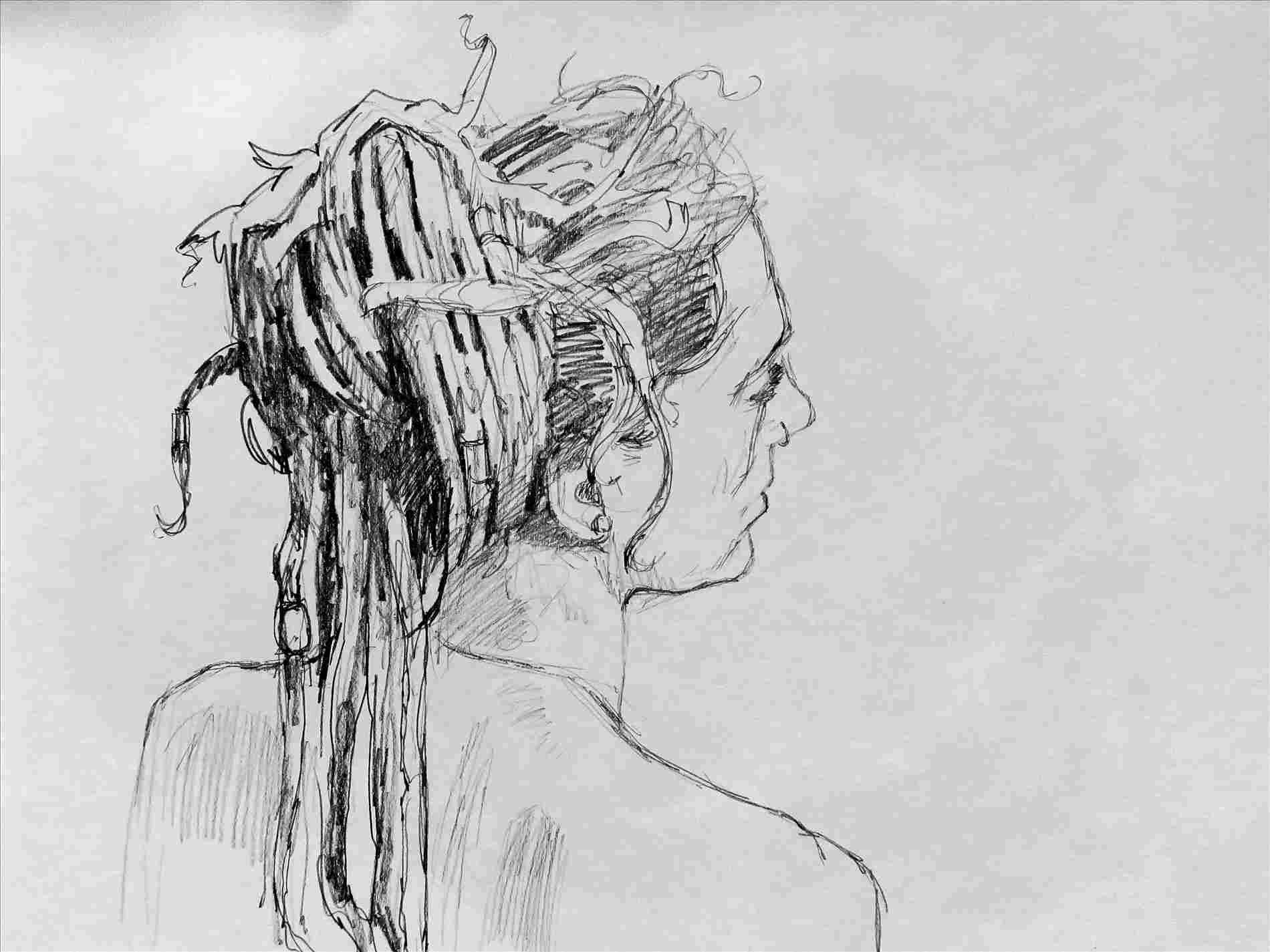 1900x1425 Lion With Dreads Drawing - Lion With Dreads Drawing