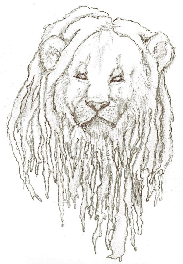 600x863 Lion With Dreads Drawing - Lion With Dreads Drawing