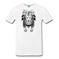 190x190 Rasta Lion With Dreads Men's Premium T Shirt Spreadshirt - Lion With Dreads Drawing