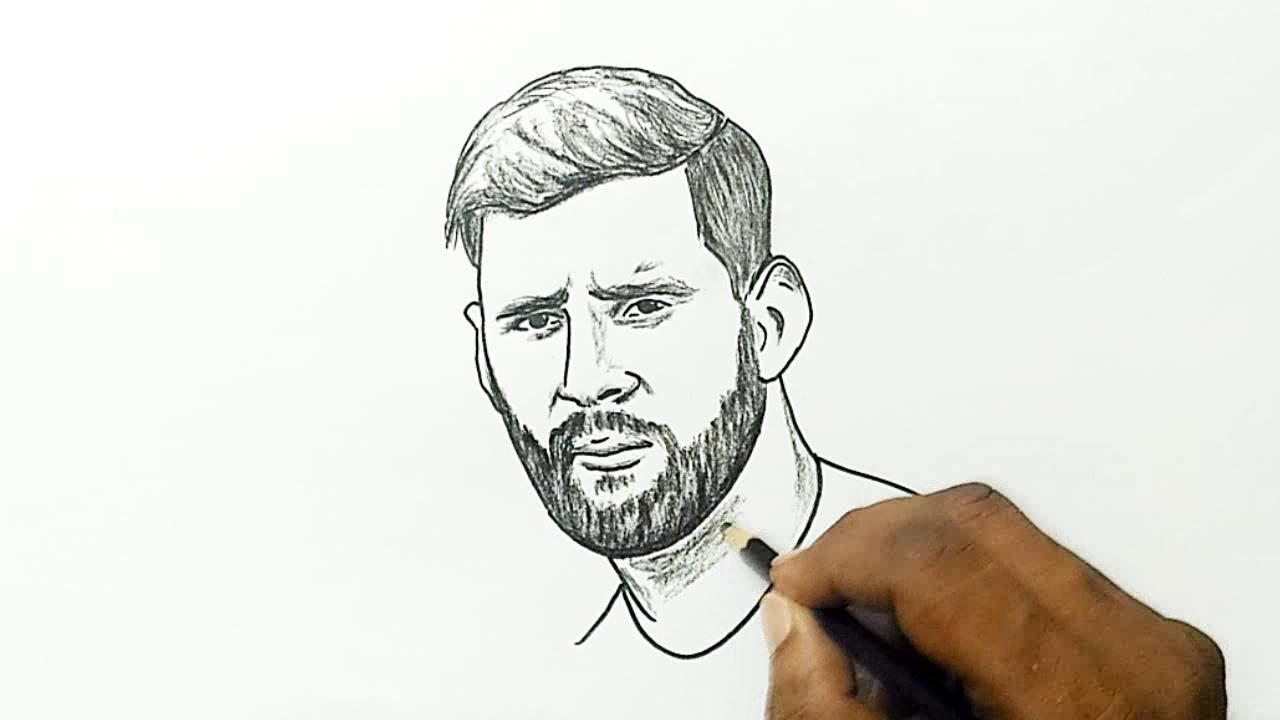 1280x720 how to draw lionel messi with a beard - Lionel Messi Drawing