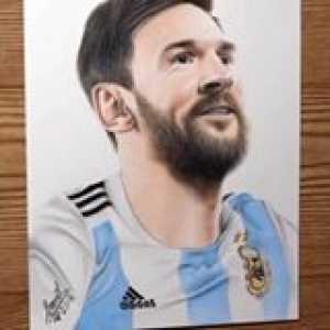 300x300 this drawing of lionel messi is so realistic! amazing talent - Lionel Messi Drawing