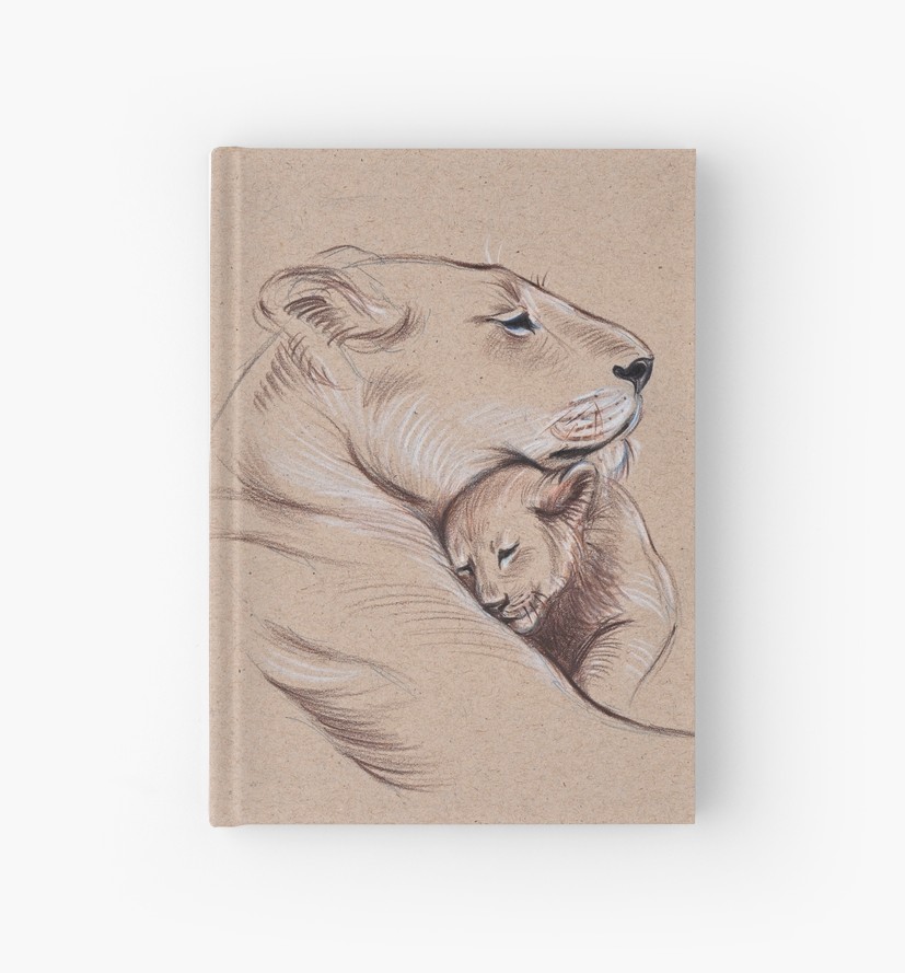 827x889 a mother's pride lioness and cub original pencil drawing - Lioness Drawing