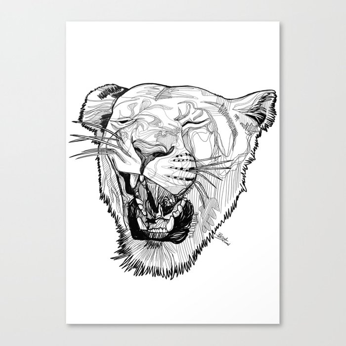 Lioness Head Drawing at PaintingValley.com | Explore collection of ...