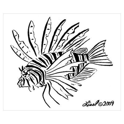400x400 Lionfish Drawing - Lionfish Drawing