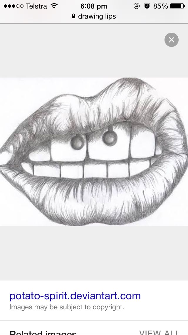640x1136 lip peircing drawings in hipster drawings, lips sketch - Lip Piercing Drawing