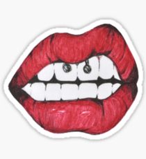 210x230 lip piercing stickers redbubble - Lip Piercing Drawing