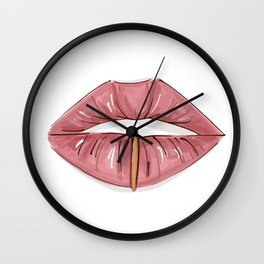 264x264 lip piercing wall clocks - Lip Piercing Drawing