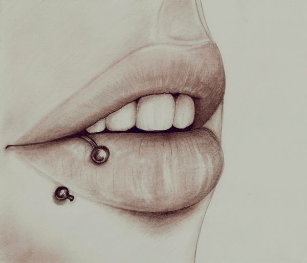 600x513 pix for gt lip piercing drawing tumblr arttt lip piercing - Lip Piercing Drawing