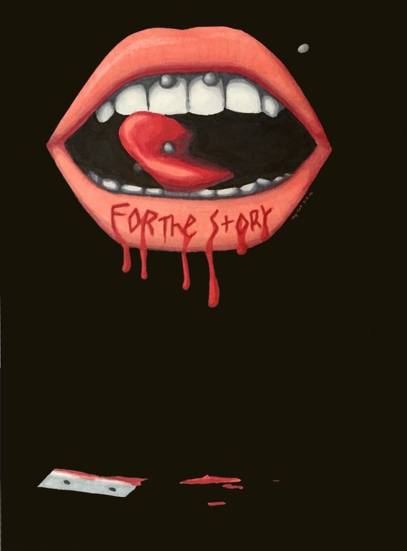 818x1106 Day For The Story - Lip Piercing Drawing