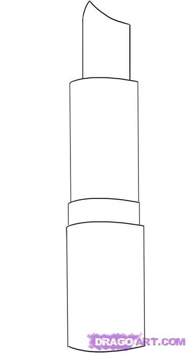 Помада нарисовать легко