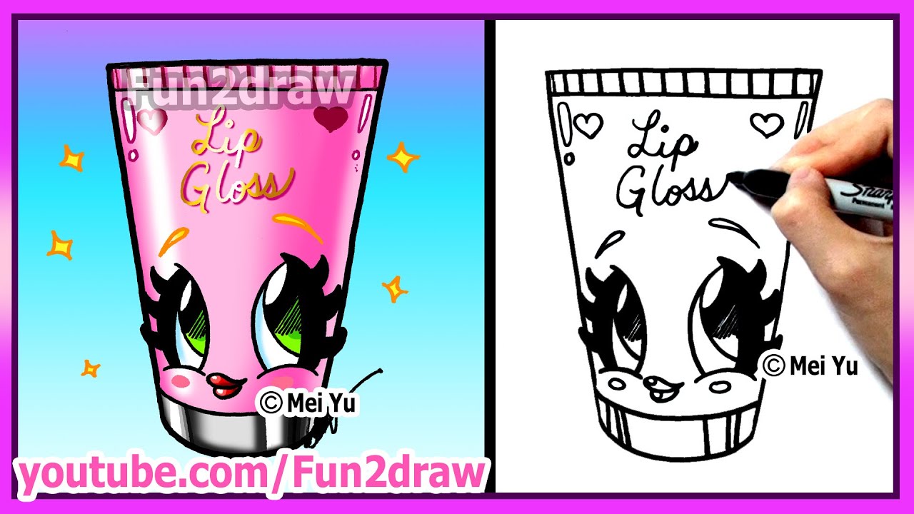 1280x720 Cute Lip Gloss - Lipgloss Drawing