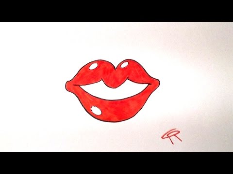 480x360 Easy Learn How To Draw Cartoon Lips - Lips Drawing Cartoon