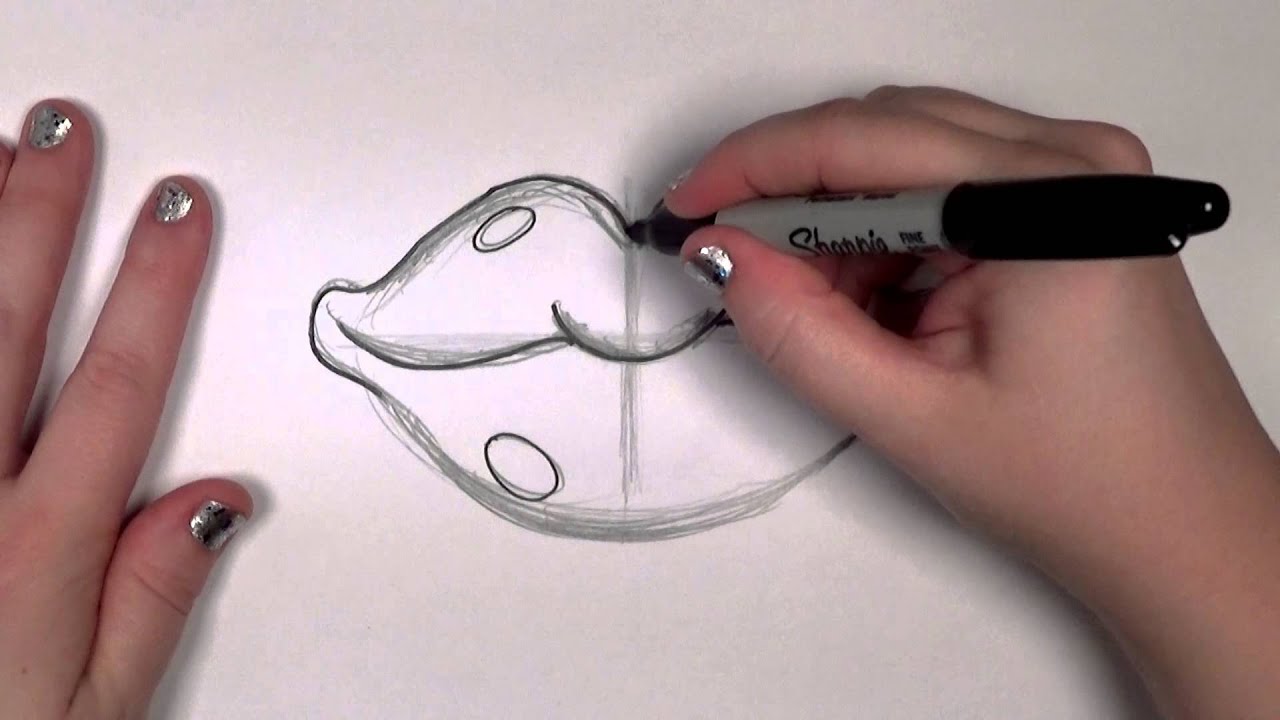 1280x720 How To Draw Red Cartoon Lips Cc - Lips Drawing Cartoon