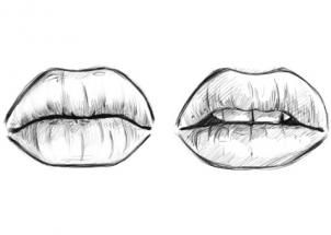 302x215 How To Draw Lips Tips Tidbits Artdrawingpainting Drawings - Lips Outline Drawing
