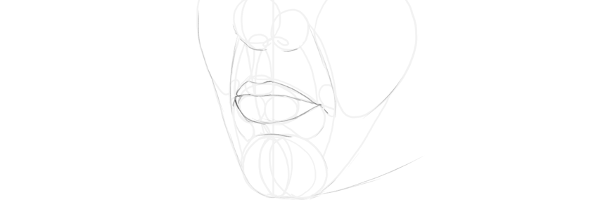 850x315 How To Draw Lips And A Mouth - Lips Outline Drawing