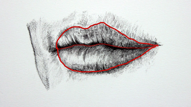800x450 How To Draw A Mouth - Lips Outline Drawing
