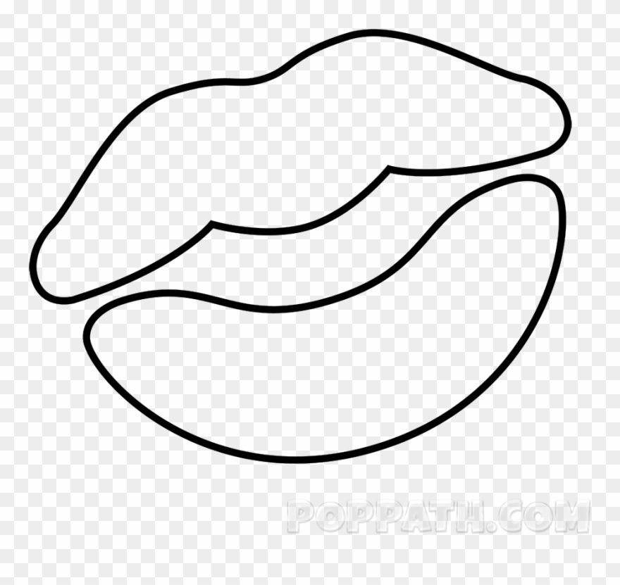 880x831 Pin Lips Outline Clipart Black And White - Lips Outline Drawing