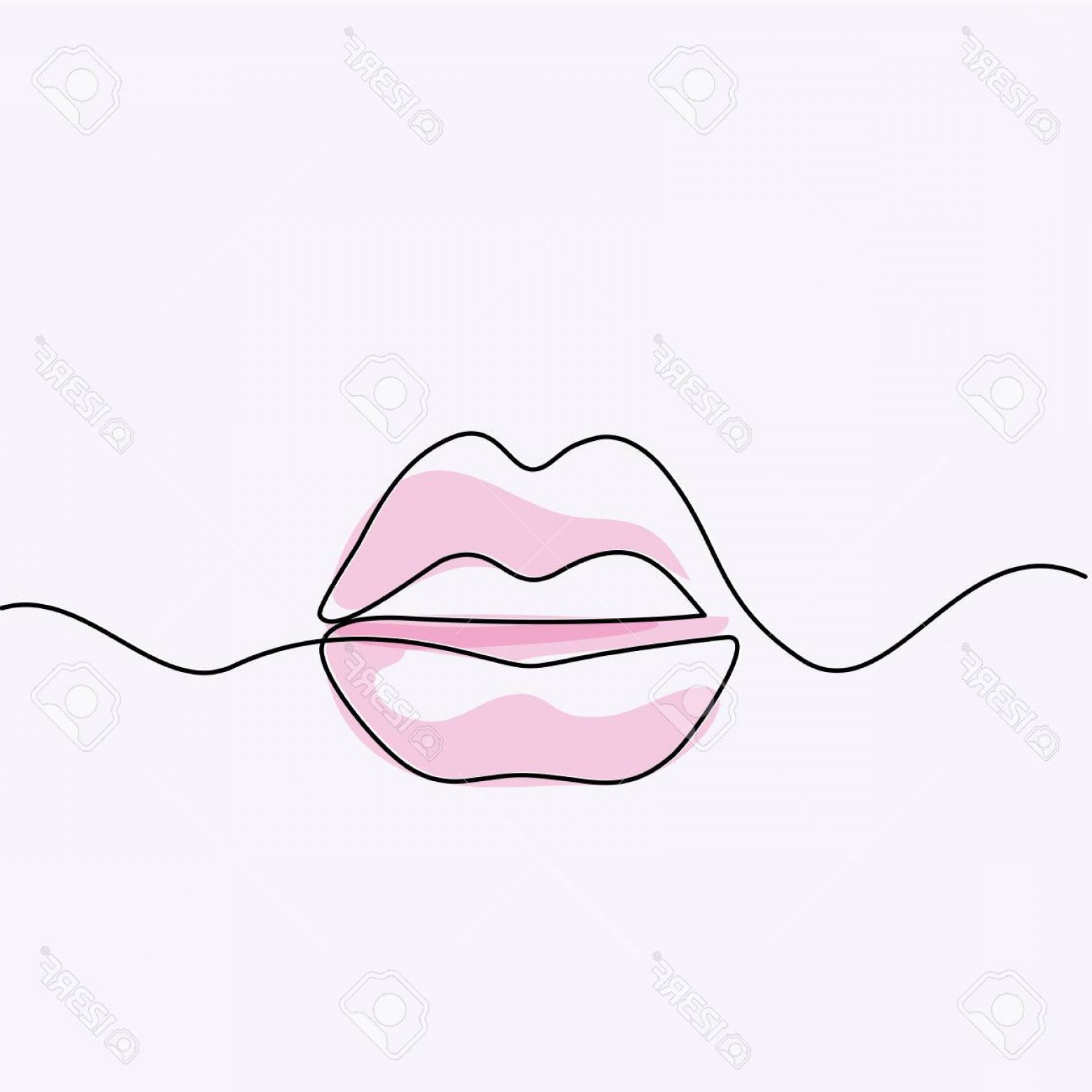 1560x1560 vector drawing lips hoodamathrun - Lips Outline Drawing