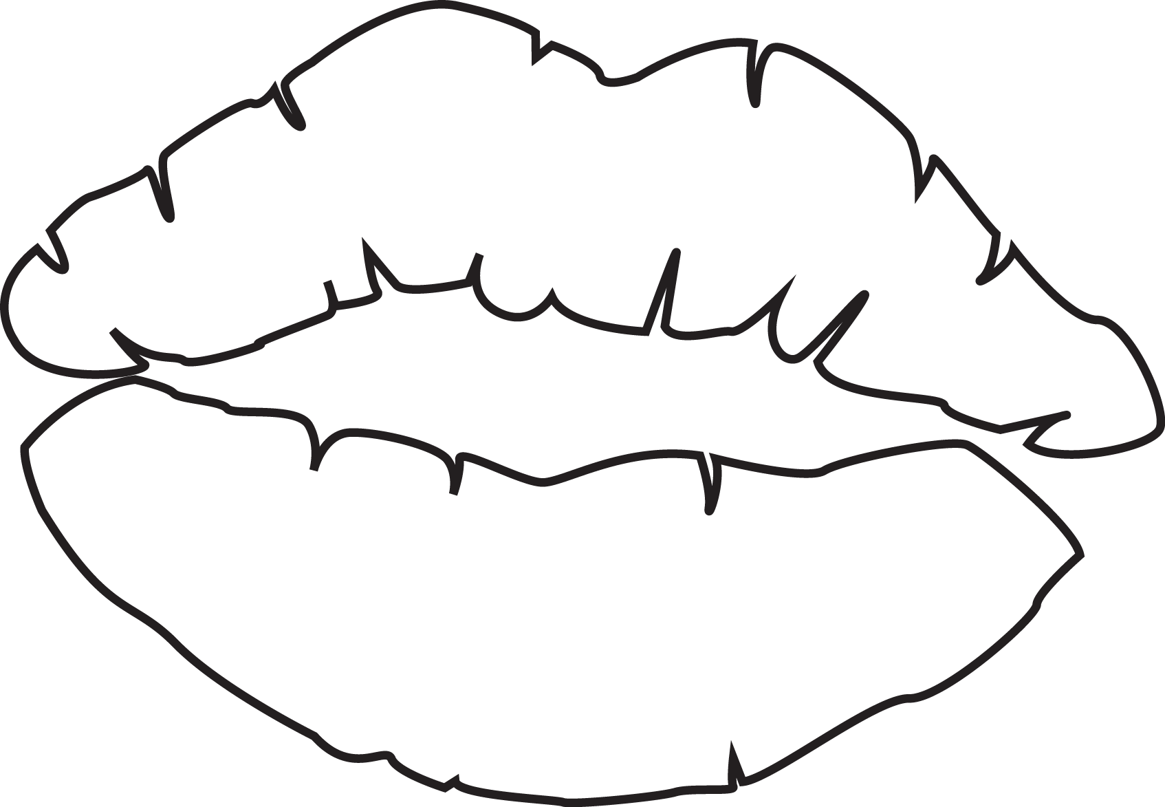 1694x1173 Collection Of Free Drawing Outlines Lip Download On Ui Ex - Lips Outline Drawing