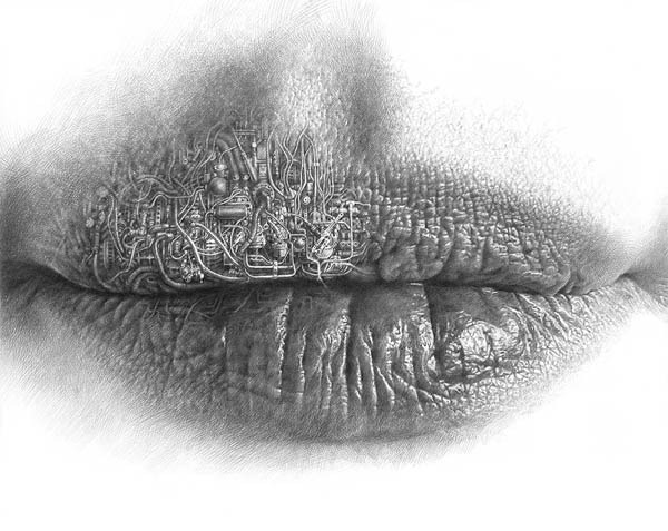 600x477 Lips Pencil Drawing - Lips Pencil Drawing