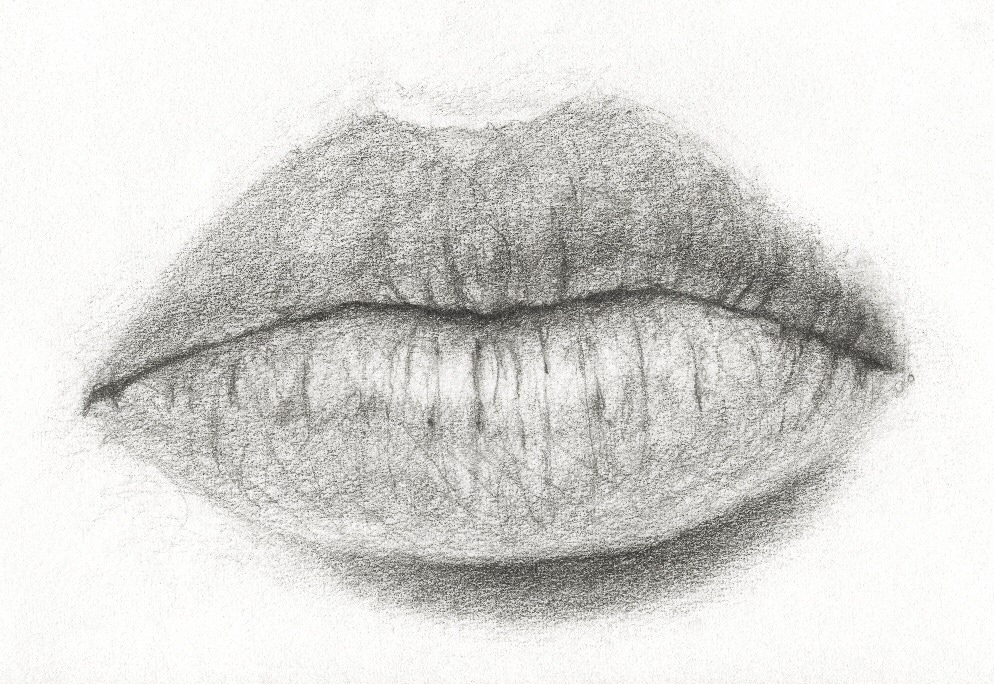Easy Pencil Sketches Of Lips - Lips Pencil Drawing. 