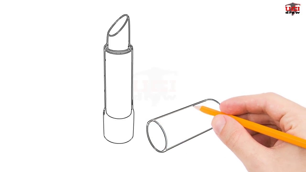 1280x720 how to draw a lipstick step - Lipstick Drawing