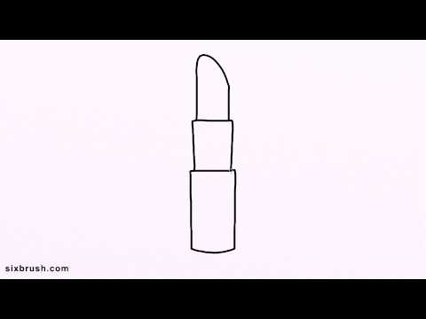 480x360 k how to draw lipstick for kids step - Lipstick Drawing