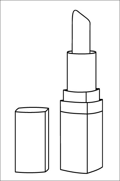 401x601 lipstick clip art black and white - Lipstick Drawing