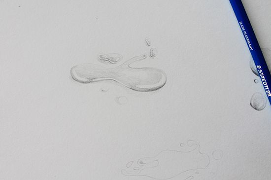 550x365 learn how to draw liquid sketching drawings, water sketch - Liquid Drawing